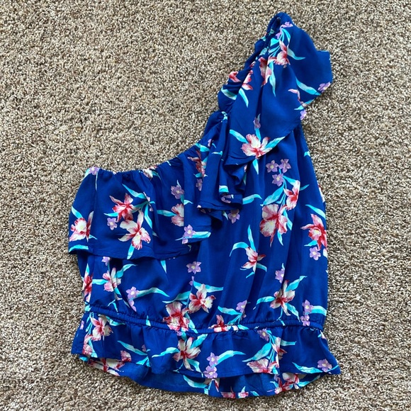 American Eagle Floral One Shoulder Top - Picture 1 of 3